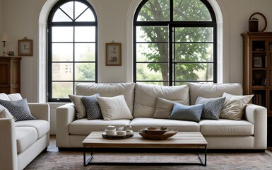 Fototapeta premium Modern luxury living room with elegant decor and minimalistic design..