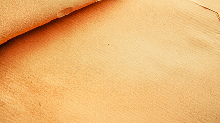 Paper texture and cut torn uneven soft edges, Brown Cardboard paper piece isolated on white background
