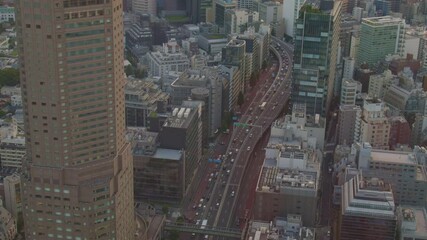 01 June 2023, Tokyo aerial cityscape panorama