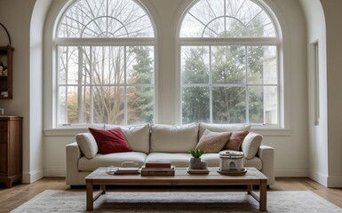 Fototapeta premium Modern luxury living room with elegant decor and minimalistic design..