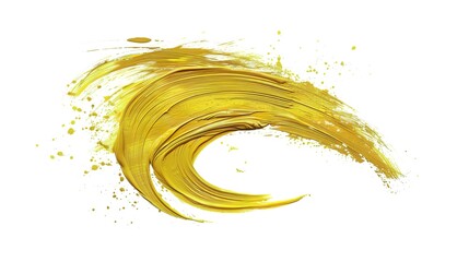 Vibrant Hand-Drawn Watercolor Brush Stroke Isolated on a White Background, Artistic Expression with Colorful Paint Stroke