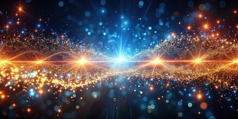 Obraz premium Abstract render of glowing energy particles Low Angle