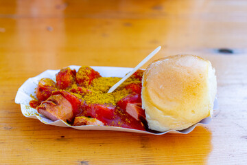 Currywurst and Roll in Berlin, Germany