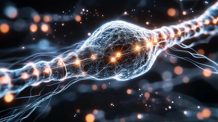 serotonin released from a neuron and interacting with receptor sites. hormone serotonin's movement. Mental health science, Brain chemistry. 