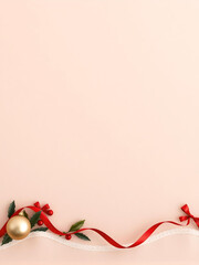 Warm and cozy Christmas card with a copy space