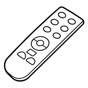 recommend clip art: remote control outline coloring book page line art illustration digital drawing