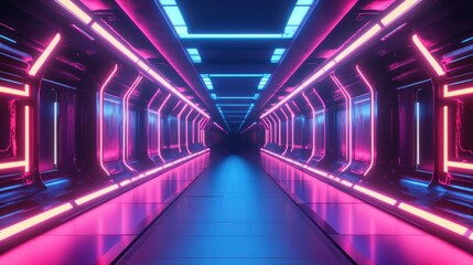 Neon Lights Tunnel