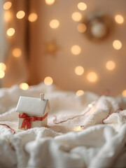 Christmas card with a house 