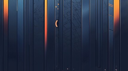 Fototapeta premium Abstract Geometric Pattern with Orange and Blue Stripes.