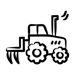 Tractor Plowing Icon