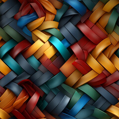 Intricate mosaic pattern resembling a maze, with shifting tiles and changing hues, complex pathways interwoven 