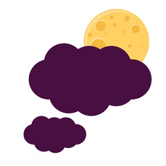 Halloween Moon and Cloud