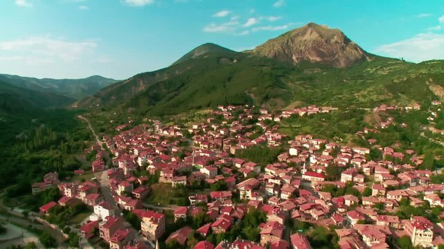 the city at the foot of the mountain, Iskilip Corum Turkey