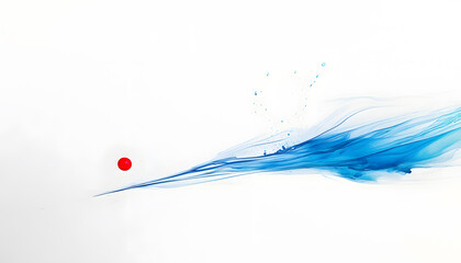 Obraz premium White Space with a Splash of Color Mostly white
