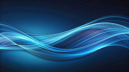 Naklejka premium Abstract organic blue lines with a wave dynamic pattern , wallpaper, background, abstract, organic, blue, lines, wave, dynamic