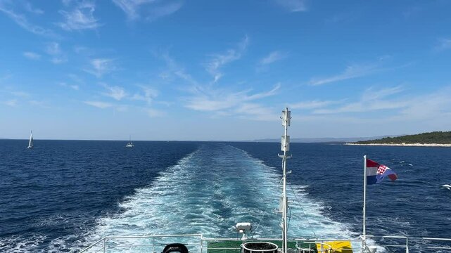 Ferry on his way to Lastovo island