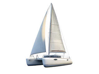 a sailboat with a white sail