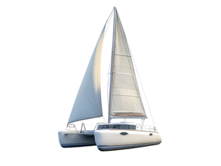 a sailboat with a white sail