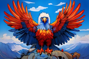 Fototapeta premium colorful eagle