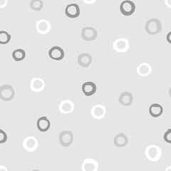 Vector seamless pattern with hand drawn circles. Cute design for wallpaper, wrapping, stationery, textile.