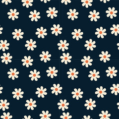 Floral Botanical seamless patern for background, fabric, or wallpaper. Beautiful pattern for fashion. Vector Eps