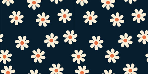 Floral Botanical seamless patern for background, fabric, or wallpaper. Beautiful pattern for fashion. Vector Eps