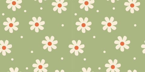 Floral Botanical seamless patern for background, fabric, or wallpaper. Beautiful pattern for fashion. Vector Eps
