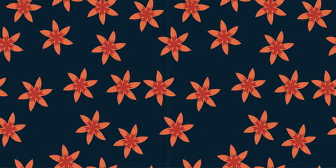 Floral Botanical seamless patern for background, fabric, or wallpaper. Beautiful pattern for fashion. Vector Eps