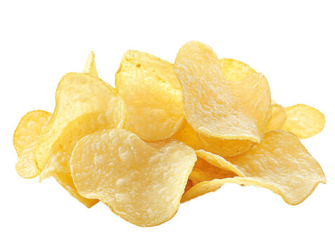 a pile of potato chips
