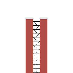 Industrial chimney. Manufacturing industrial chimney, toxic air chimney pipes, factory chimney smoke pollution vector illustration. Plant emitting dirty smog, air pollution