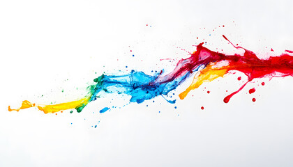 Fototapeta premium White Space with a Splash of Color Mostly white