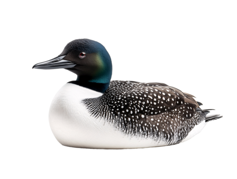 a close up of a duck