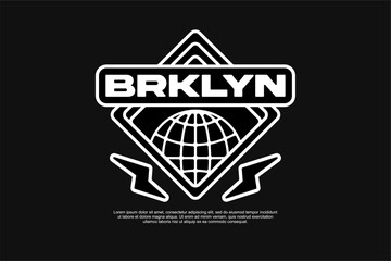 Streetwear modern fashion vector template, suitable for printing	