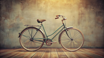 Obraz premium Vintage of a classic bicycle , retro, antique, old-fashioned, design, artwork, cycling, transportation