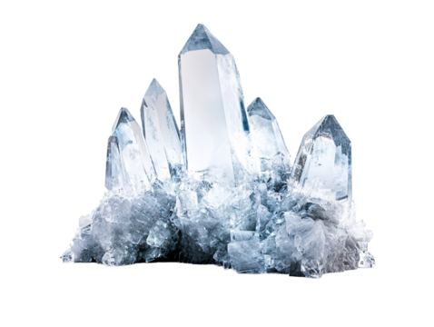 a crystal cluster of crystals