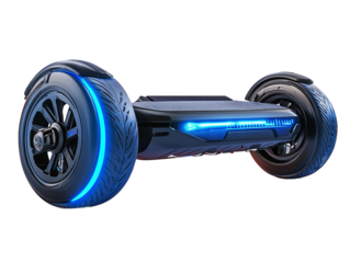 a black and blue hover board