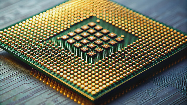 Close-up of a Samsung microprocessor in Barcelona, Spain in September 2021, Barcelona, Spain, Samsung