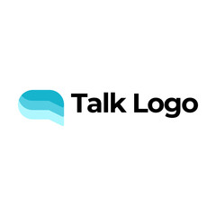 Modern Chat Talk Logo Design Vector Template