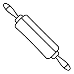rolling pin control outline coloring book page line art illustration digital drawing