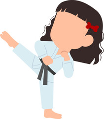 Kids Karate Illustration