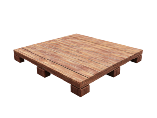 a wooden pallet with four legs