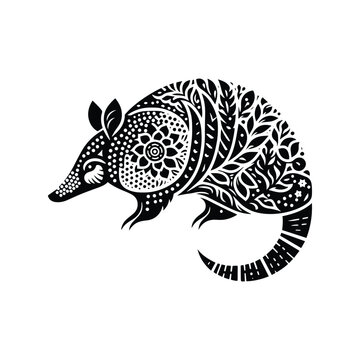 recommend clip art: Armadillo made by simple botanical drawing, black and white animal illustration black and white animal illustration
