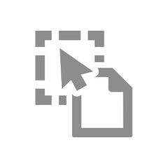 Drag and drop, upload file vector icon. Uploading data symbol. 