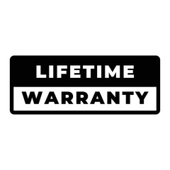 Set of Lifetime Warranty Stamp, Imprint, Seal Template in flat color. Vector Stock Illustration