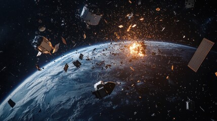 Space Debris Threatening Earth