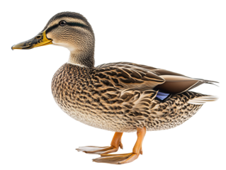 a close up of a duck