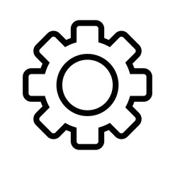 歯車　設定　シンプルな黒のアイコン