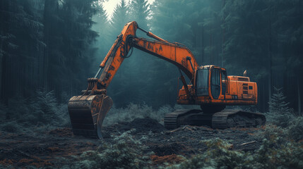 excavator at work | construction | heavy machinery | excavation | road construction | 