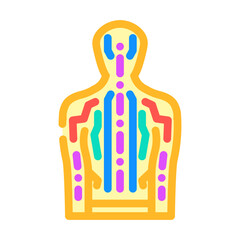 meridian pathways acupuncture color icon vector. meridian pathways acupuncture sign. isolated symbol illustration