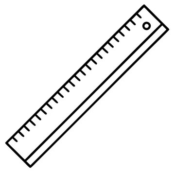 recommend clip art: ruler outline coloring book page line art illustration digital drawing